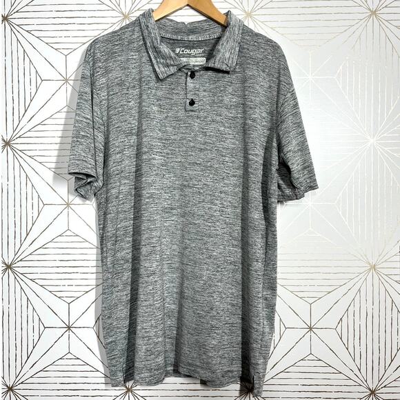 Cougar Sport Polo Shirt Men's Size Large Gray Heather *Dryfromance Technology* - Picture 1 of 4